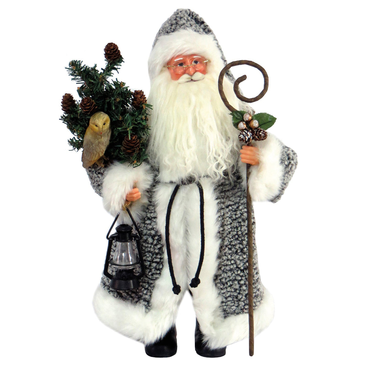 Santa with Owl Holiday Figure - Image 1