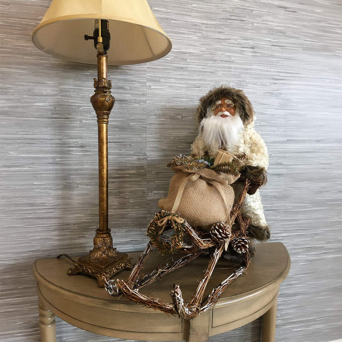 Woodsman Sled Santa Figure - Image 2