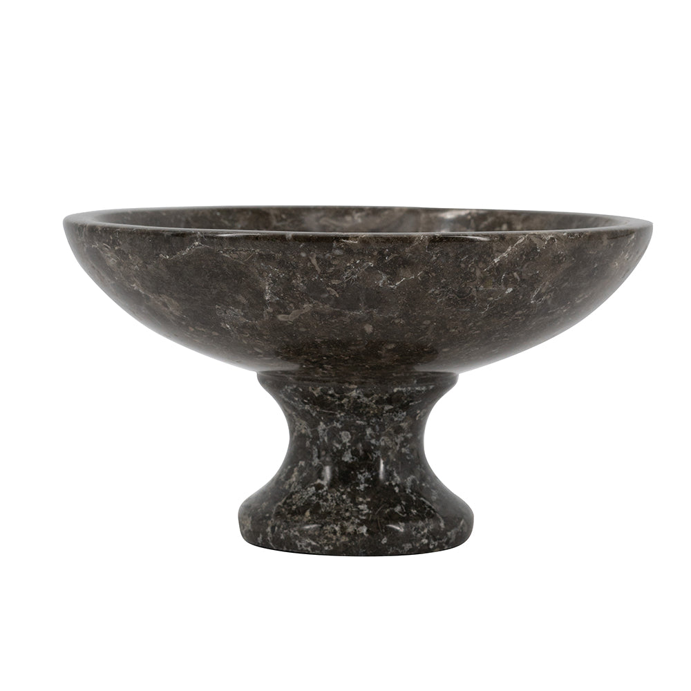 Dark Gray Marble Compote Bowl - Image 4