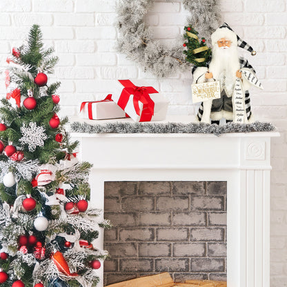 Plaid Holiday Santa Figure - Image 2