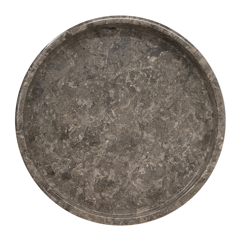 Dark Gray Marble Pedestal Bowl - Image 4