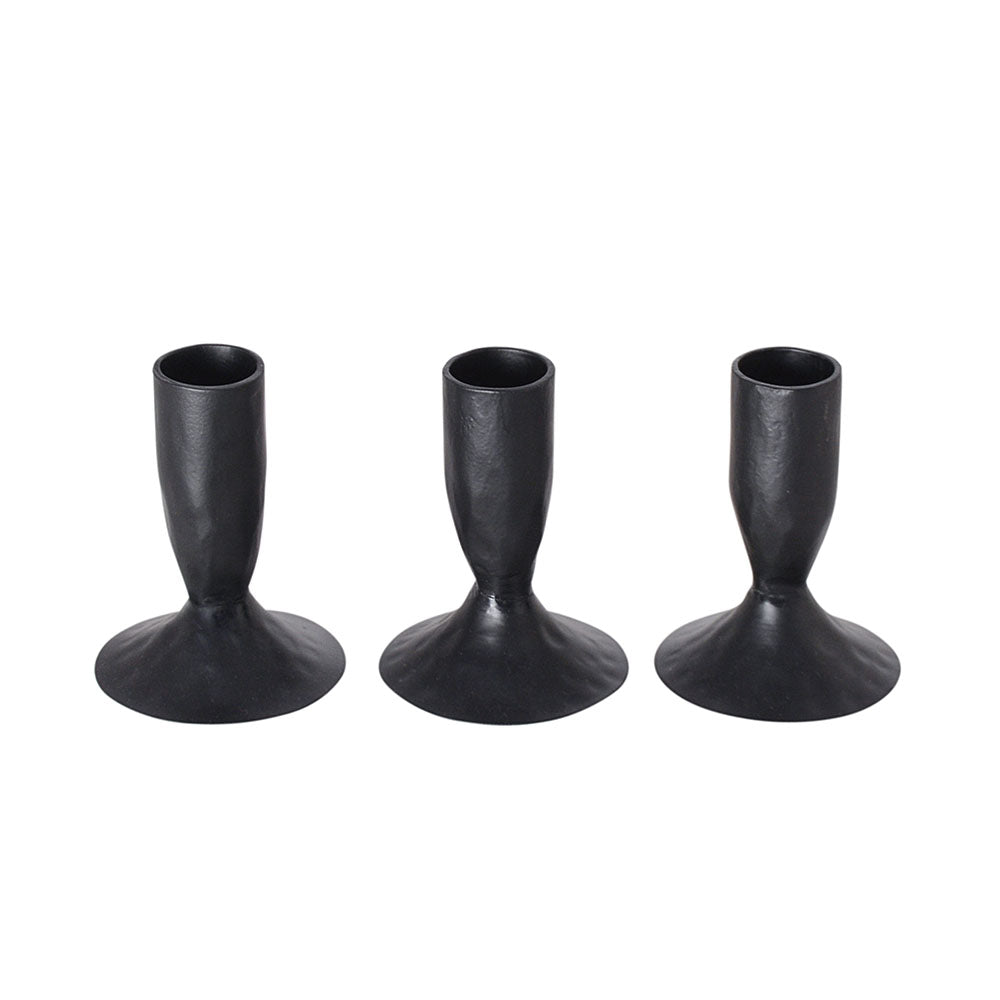 Black Iron Taper Candle Holder Set of 3 - Image 1