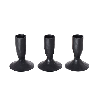 Black Iron Taper Candle Holder Set of 3 - Image 1