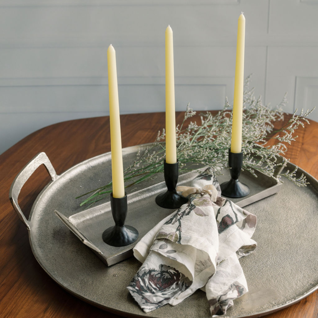 Black Iron Taper Candle Holder Set of 3 - Image 2