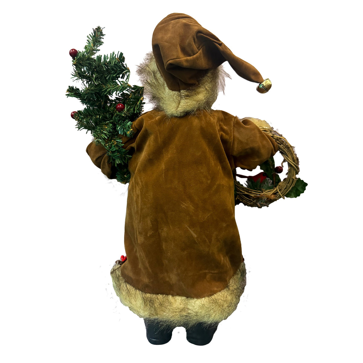 Cardinal and Berries Santa Figure - Image 3