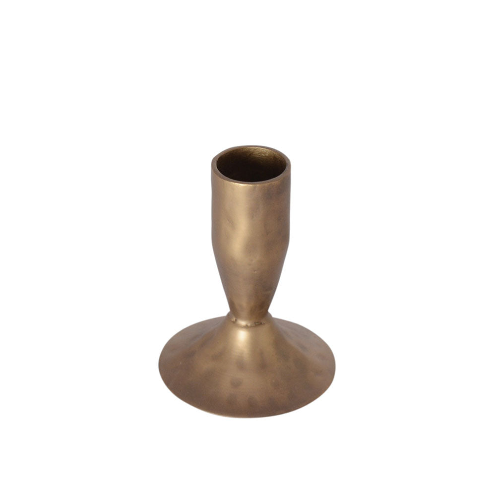 Antique Brass Iron Taper Candle Holder Set of 3 - Image 8