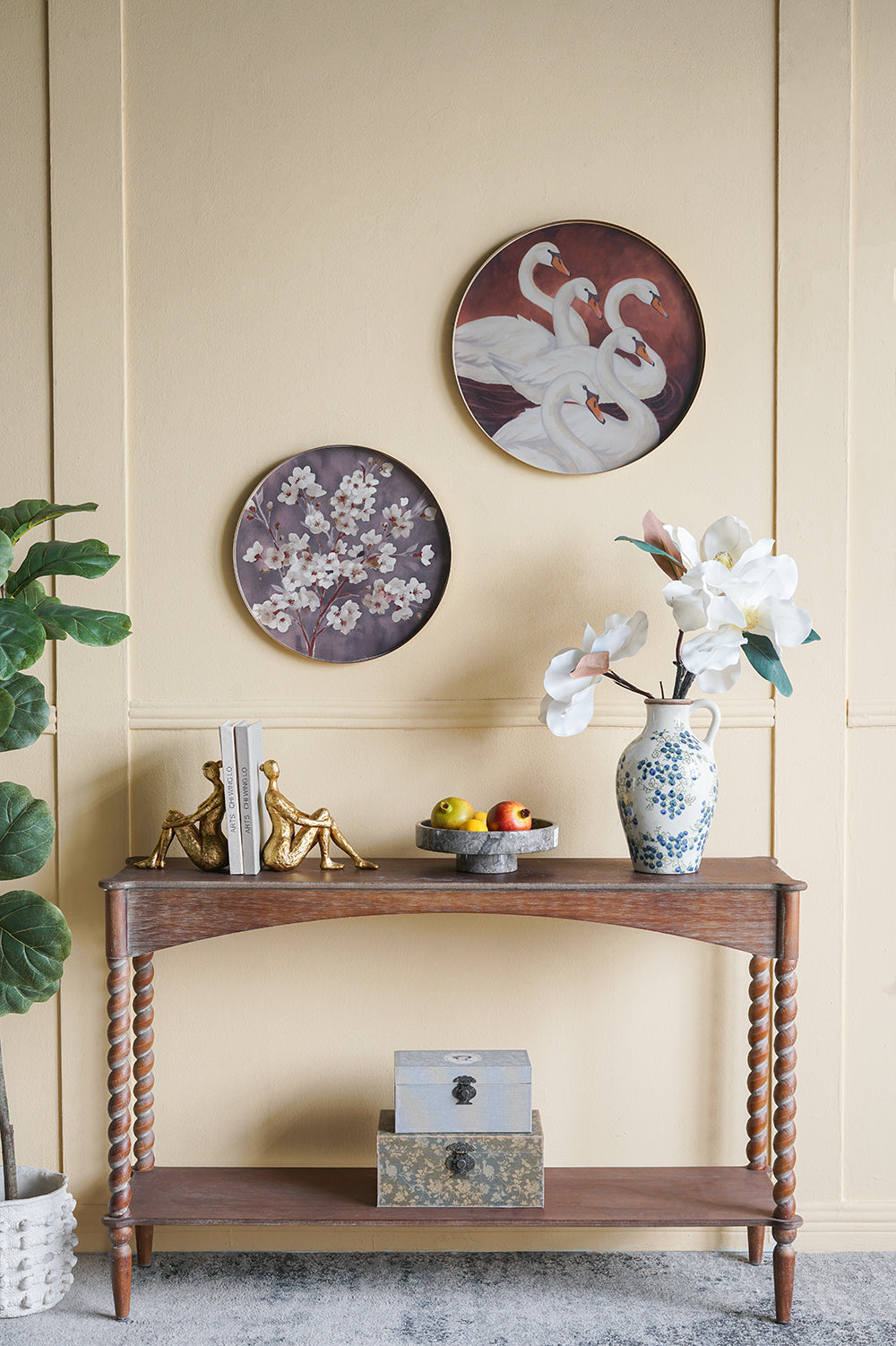 Dark Gray Marble Pedestal Bowl - Image 11