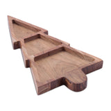 15-Inch Wood Christmas Tree Divided Tray
