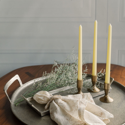 Antique Brass Iron Taper Candle Holder Set of 3 - Image 2
