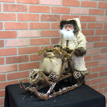 Woodsman Sled Santa Figure - Image 3