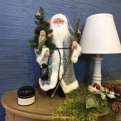 Santa with Owl Holiday Figure - Image 3