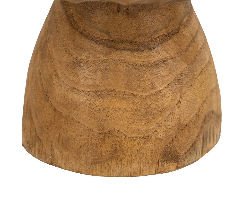 Natural Teak Wood Pedestal Bowl - Image 6