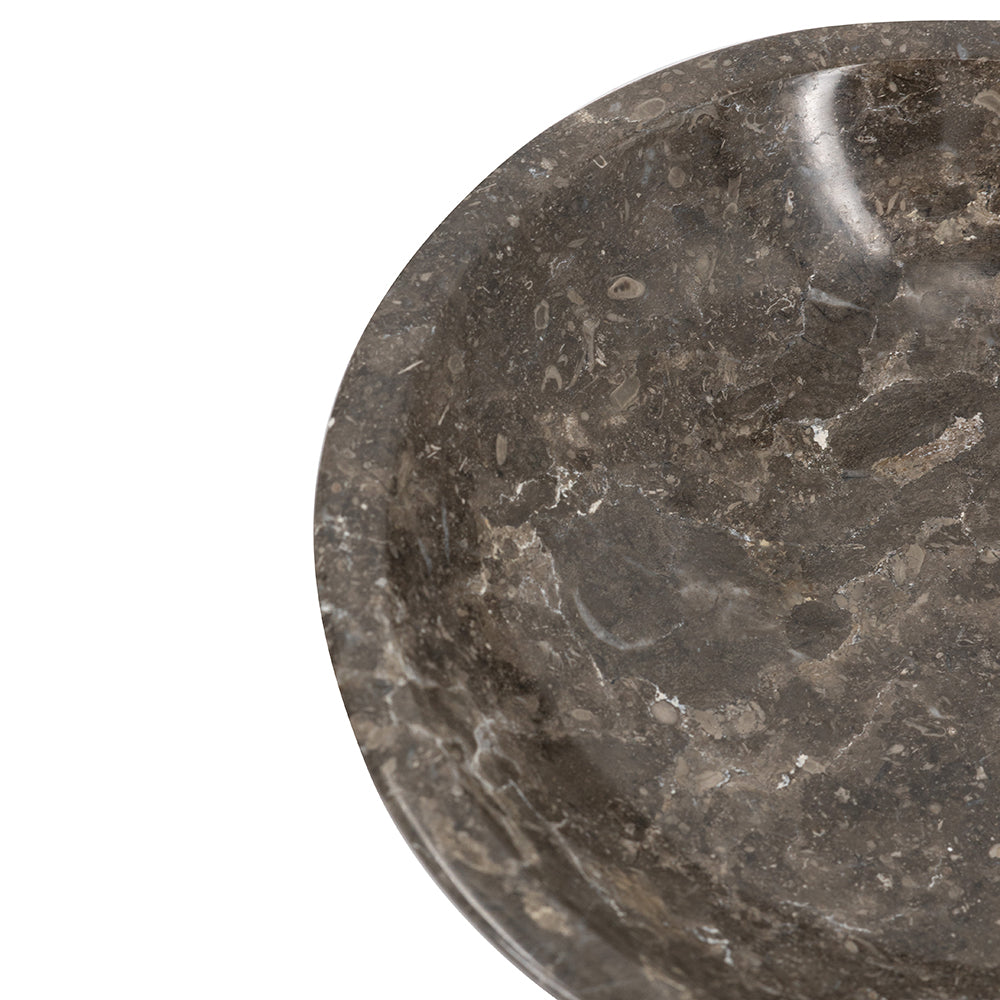 Dark Gray Marble Compote Bowl - Image 5