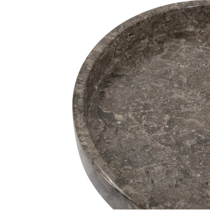 Dark Gray Marble Pedestal Bowl - Image 5