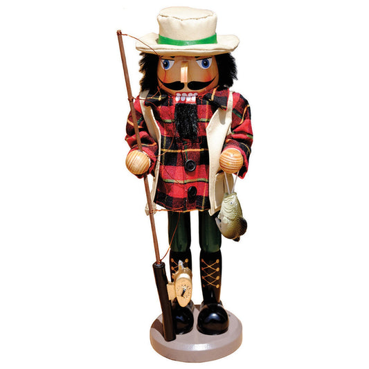Bass Fisherman Nutcracker Figure - Image 1