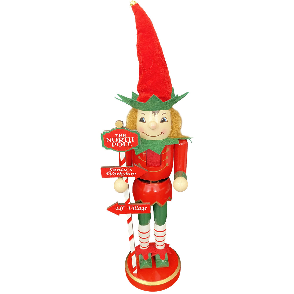 North Pole Elf Nutcracker Figure